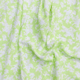 3 Metres, Printed Summer Dressmaking Viscose Fabric - Lime Floral