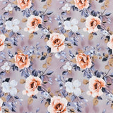 3 Metres, Printed Summer Dressmaking Viscose Fabric - Big Lilac Floral