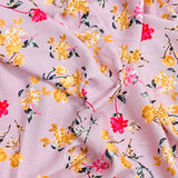 3 Metres, Printed Summer Dressmaking Viscose Fabric - Baby Pink