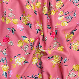 3 Metres, Printed Summer Dressmaking Viscose Fabric - Mauve