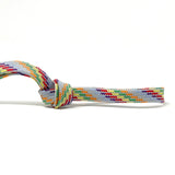 Per Metre Tubular Drawstring Tape - 8mm - Darker Rainbow