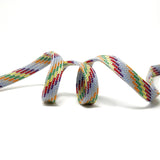 Per Metre Tubular Drawstring Tape - 8mm - Darker Rainbow