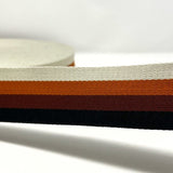 Per Metre  Stripe Webbing, BLACK, COFFEE & CARAMEL- 50mm