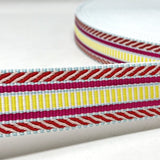 Per Metre Textured Stripe Webbing, BRIGHT COLOURS - 40mm