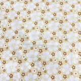 Pound A Metre Per Metre Per Metre Beautiful Digitally Printed 100% Cotton- 45" Wide (Beige Big Flower)
