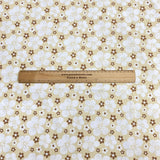 Pound A Metre Per Metre Per Metre Beautiful Digitally Printed 100% Cotton- 45" Wide (Beige Big Flower)