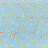 Pound A Metre Per Metre Per Metre Beautiful Digitally Printed 100% Cotton- 45" Wide (Blue Flower)
