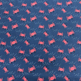 Pound A Metre Per Metre Per Metre Beautiful Digitally Printed 100% Cotton- 45" Wide (Crabs)