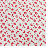 Pound A Metre Per Metre Per Metre Beautiful Digitally Printed 100% Cotton- 45" Wide (Red Paws)