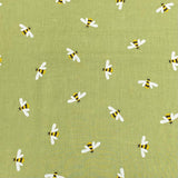 Pound A Metre Per Metre Per Metre Beautiful Digitally Printed 100% Cotton- 45" Wide (Sage Bees)