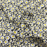 Pound A Metre Per Metre Per Metre Beautiful Digitally Printed 100% Cotton- 45" Wide (Sunflower Black)