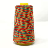 Rainbow Overlocker Threads Polyester Hand /  Overlocker- 2950 Yards (Red/Gold/Green)