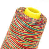 Rainbow Overlocker Threads Polyester Hand /  Overlocker- 2950 Yards (Red/Gold/Green)