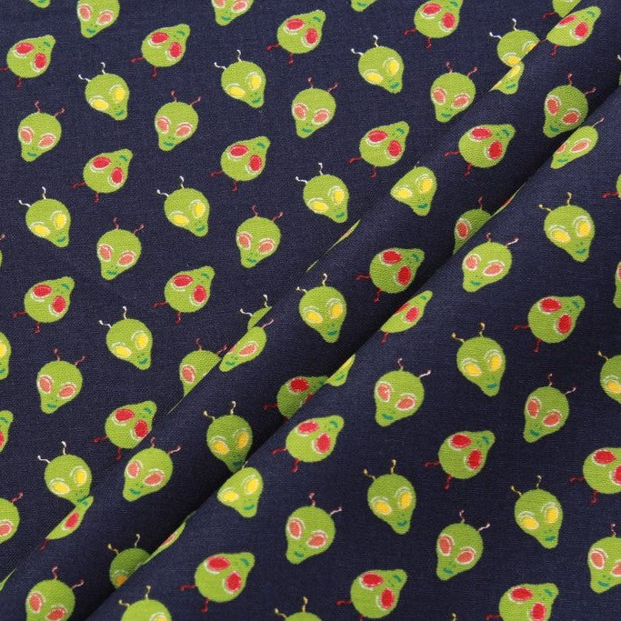 Aliens Quilting Cotton, FF285, Lost In Space Collection, Premium Cotton, Approx 44" (112cm) Wide