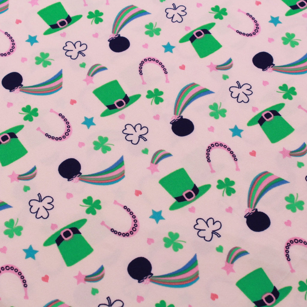 St. Patrick's Day Themed Brushed Jersey 60” Wide