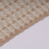 Large Daisy Embroidered Tulle Gold
