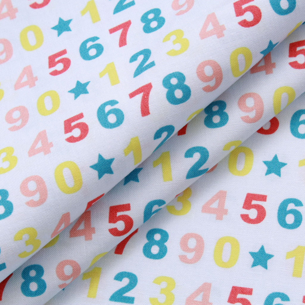 Numbers & Letters Quilting Cotton, Teddy Bear Picnic Collection