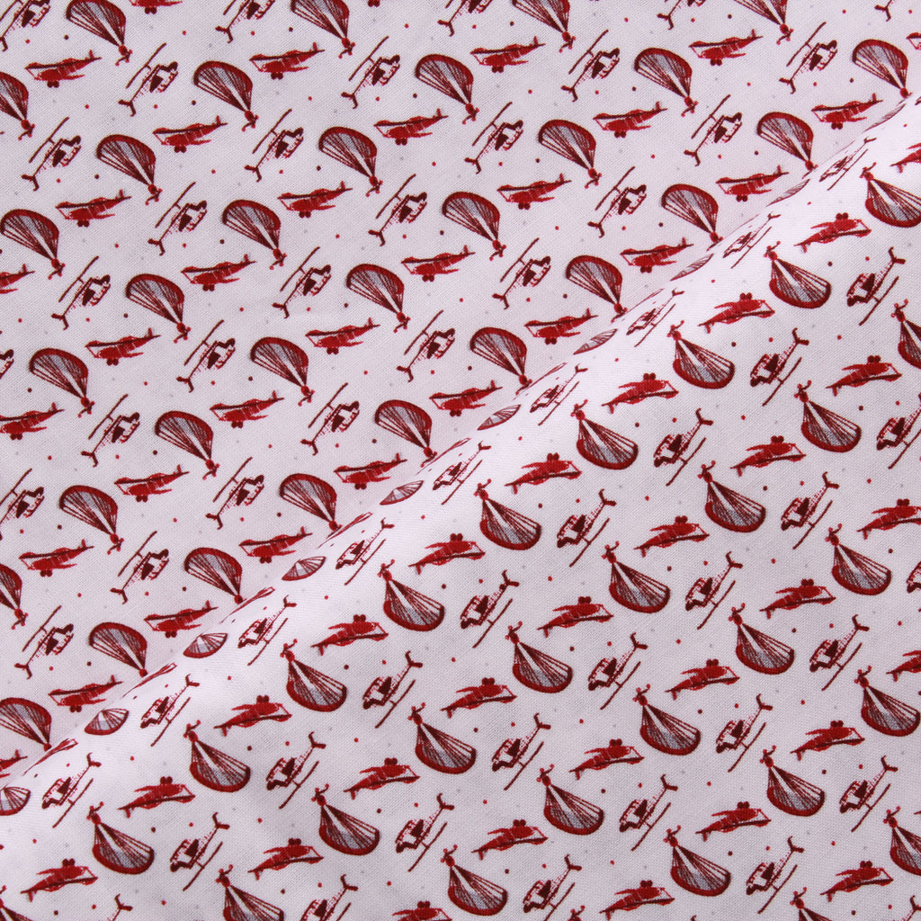 Aeroplane & Parachute Quilting Cotton, Head In The Clouds Collection