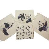 100% Cotton Rich Printed Cushion Panels - Panda - 18” x 18”