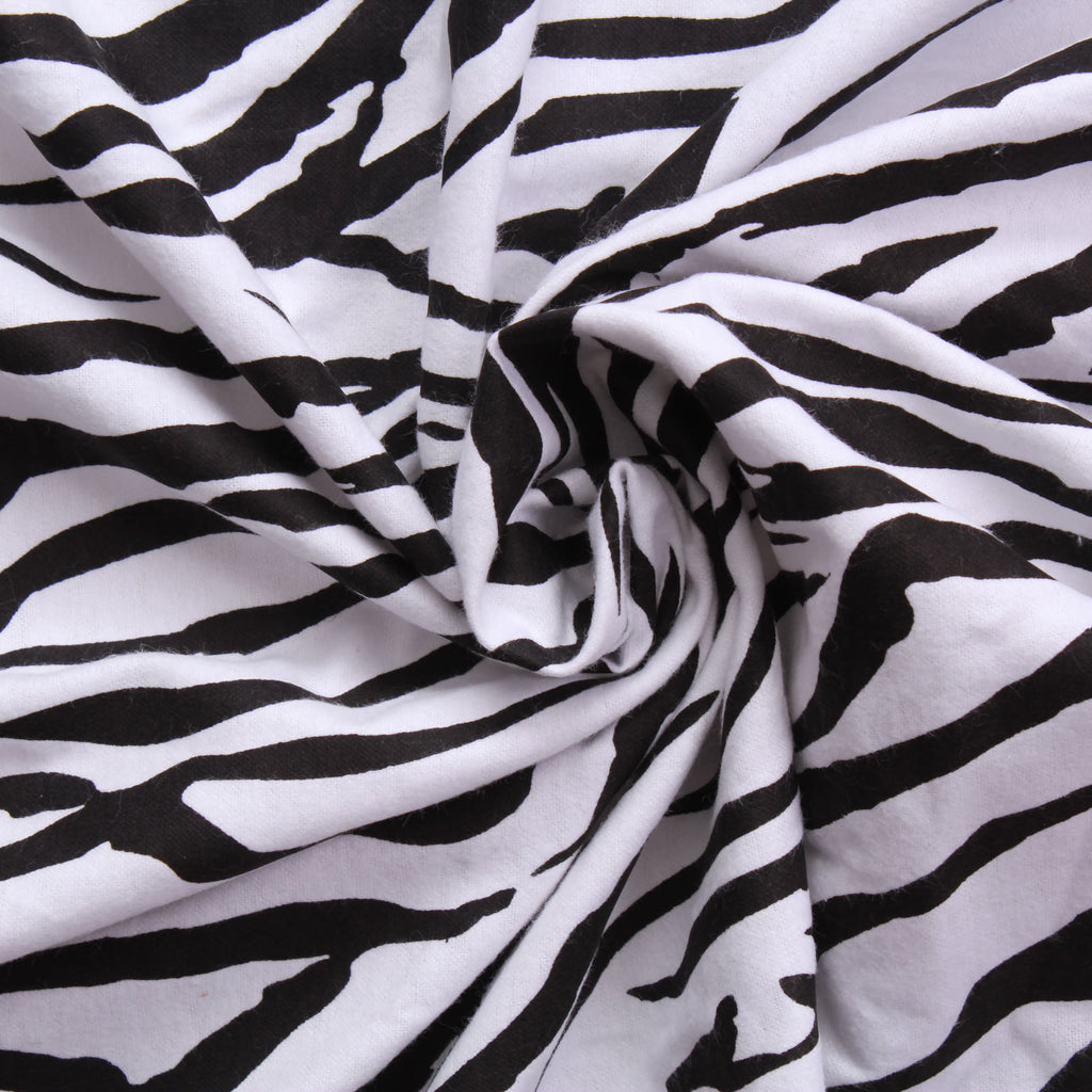Zebra Print Brushed Cotton, 44" Wide