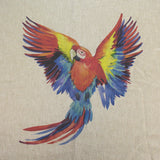 100% Cotton Rich Printed Cushion Panels - Parrot - 18” x 18”