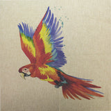 100% Cotton Rich Printed Cushion Panels - Parrot - 18” x 18”