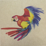 100% Cotton Rich Printed Cushion Panels - Parrot - 18” x 18”