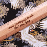 Foil Cotton Japanese Blossoming Floral Swan Fabric 60" Wide