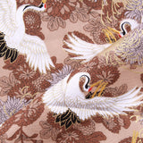 Foil Cotton Japanese Blossoming Floral Swan Fabric 60" Wide