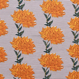 Cotton Poplin Striped Dandelion Floral 44" Wide (112cm)