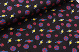 Solar System Black Quilting Cotton, FF286-2, Lost In Space Collection, Premium Cotton