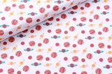 Solar System White Quilting Cotton, FF286-3, Lost In Space Collection, Premium Cotton
