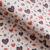 Premium Quilting Cotton, Pumpkin Hearts, Halloween Collection