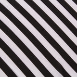 Printed Gaoli Voile - Black & White Striped