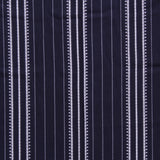 Printed Gaoli Voile - Jubilant Stripes Navy