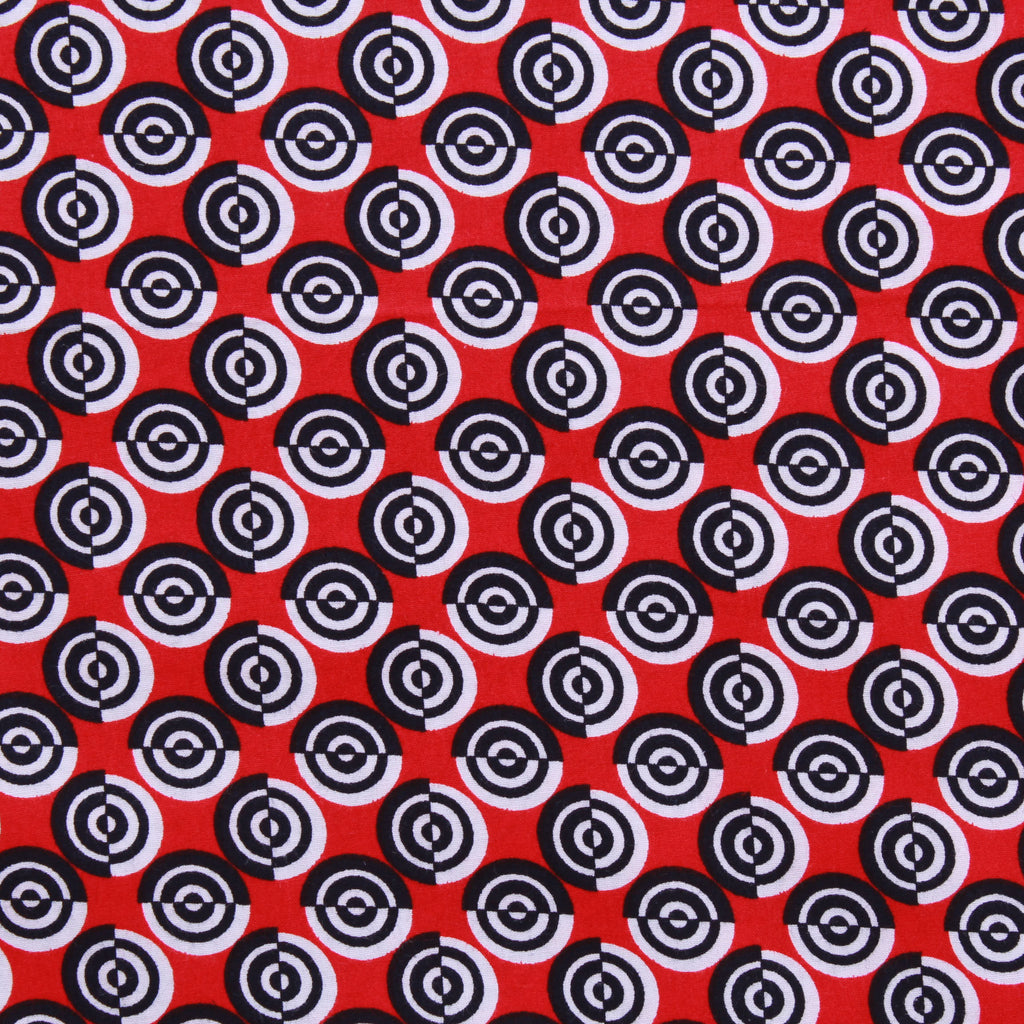 Cotton Poplin Bullseye Circles