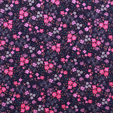 Cotton Poplin Red/Pink/Turquoise Flower Garden