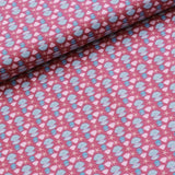 Pearls Themed Quilting Cotton, Under the Sea Collection, Pink & Blue, FF313.1