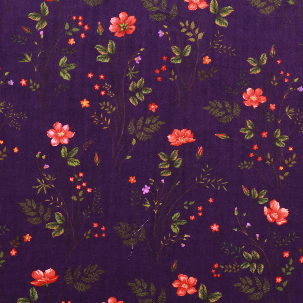100% Polyester Vintage Floral Digital Print Satin