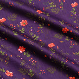 100% Polyester Vintage Floral Digital Print Satin