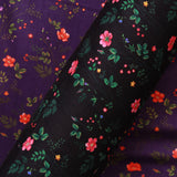 100% Polyester Vintage Floral Digital Print Satin