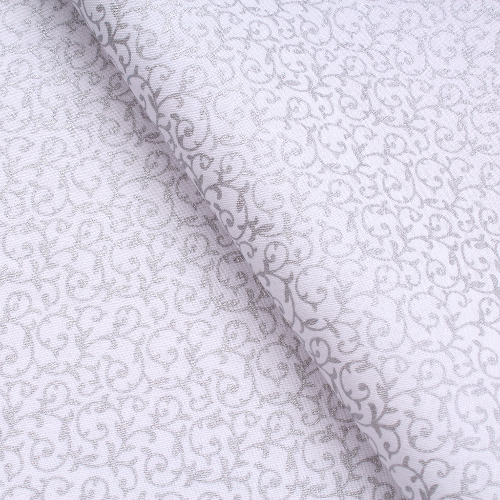 Silver Foil Premium Dress Cotton, Approx. 44" (112cm) Wide