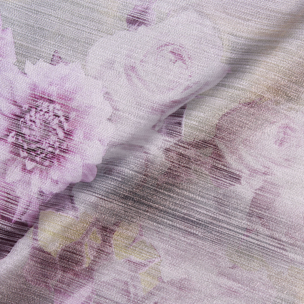 Digital Print Brocade Purple Floral 57" Wide