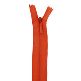 20" Concealed Orange Common Zipper
