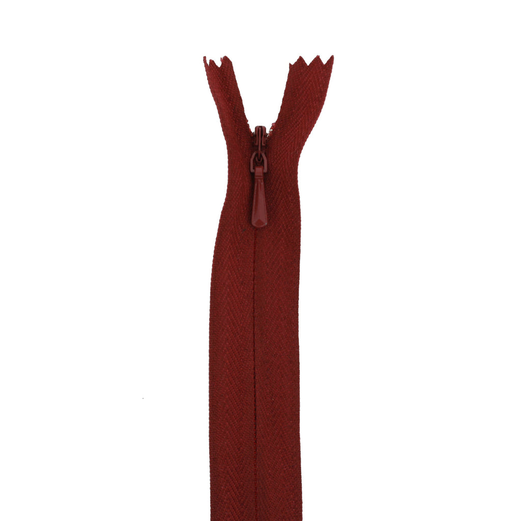 20" Concealed Maroon Common Zipper