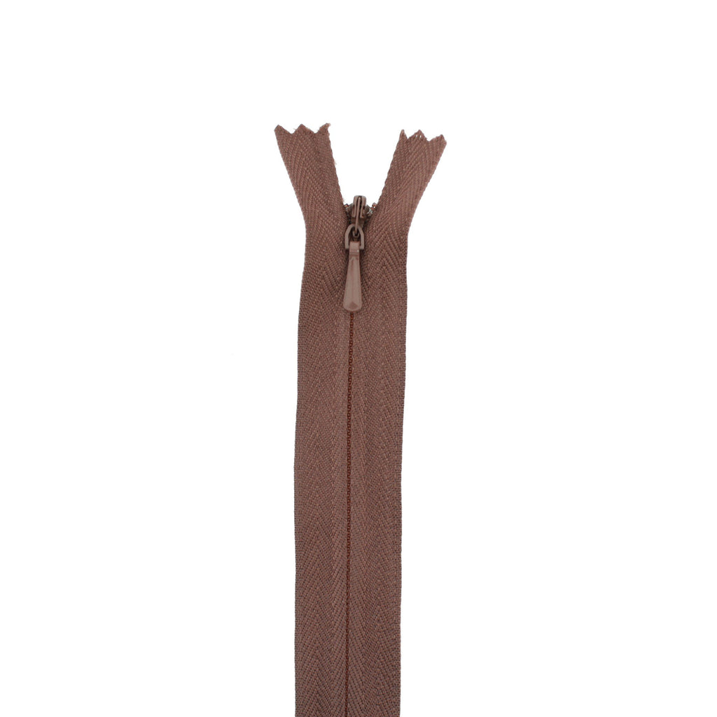 8" Concealed Brown Common Zipper