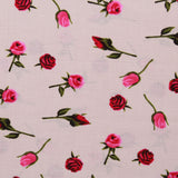 Printed Poplin, Falling Roses, 110cm Wide