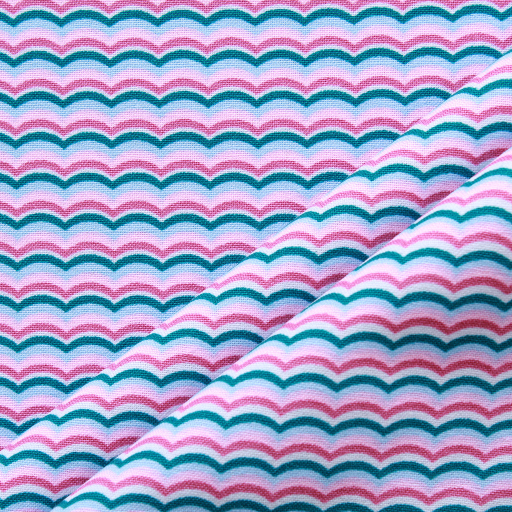 Coloured Waves, Splash Quilting Cotton Collection