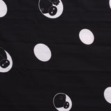 Big Hero 6 Polka Dots - Printed 100% Polyester Spandex Slub, 150cm Wide, 120GSM - Black