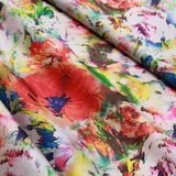 Abstract Floral 100% Polyester Digital Print Satin, Approx 147cm Wide